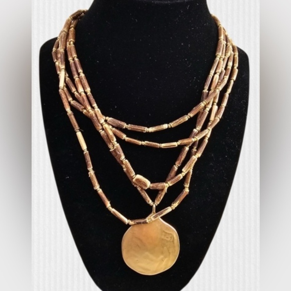 J. Jill Brown Multi-Strand Necklace with Pendant